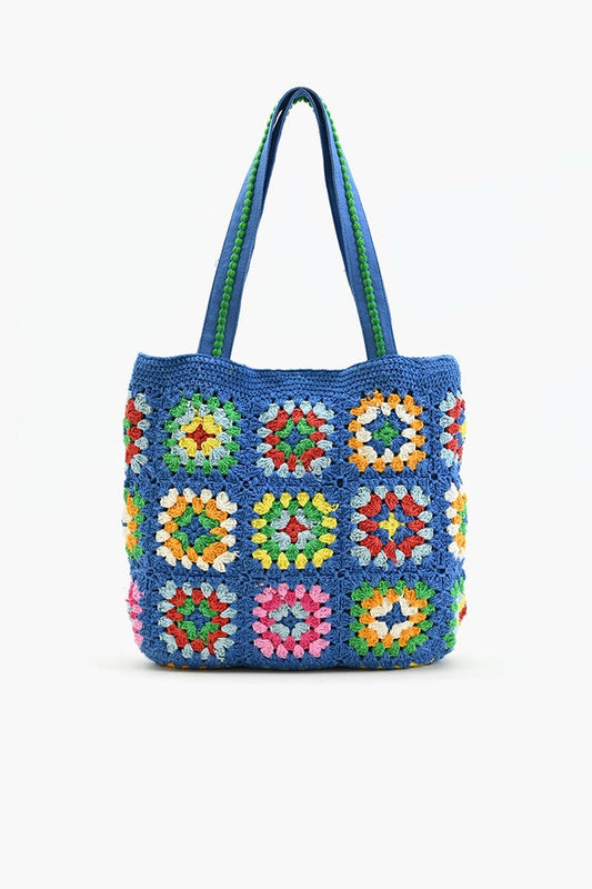 Blue Handmade Crochet Bag