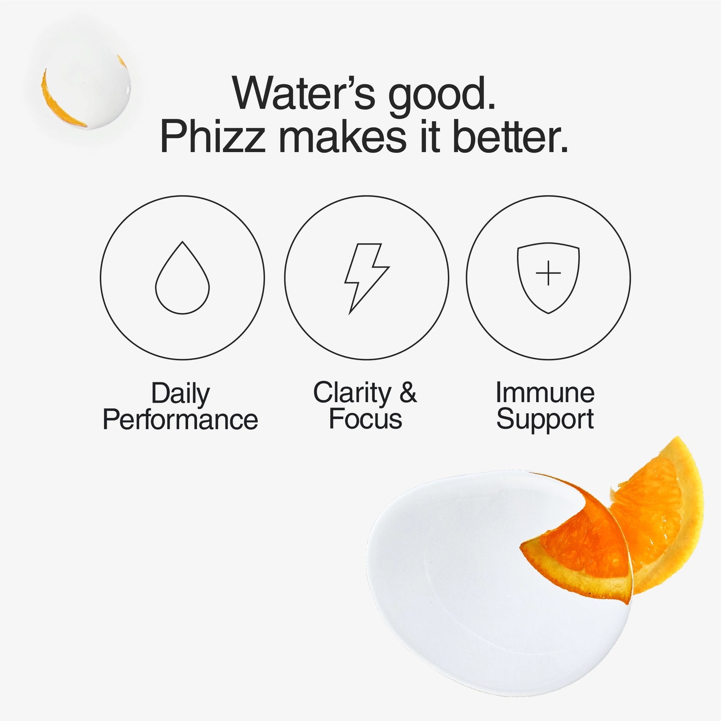 Phizz 20 Tablets 3-in-1 Effervescent - Orange