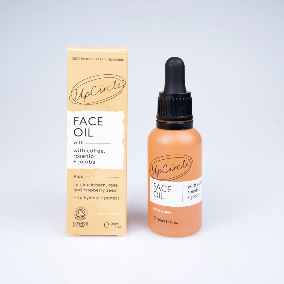 Collagen Boosting Vegan Organic Coffee + Rosehip Face Oil