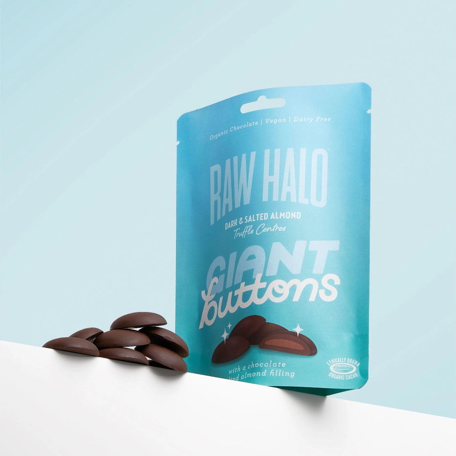 Dark & Salted Almond Truffle Giant Choc Buttons 100g (2 bags)