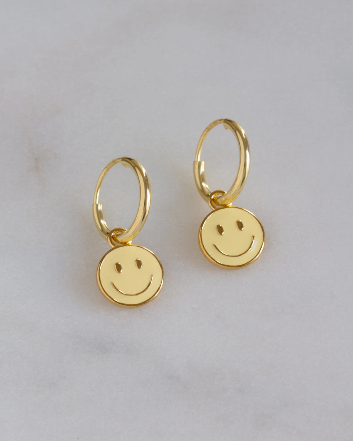 Smiley Hoop Earrings