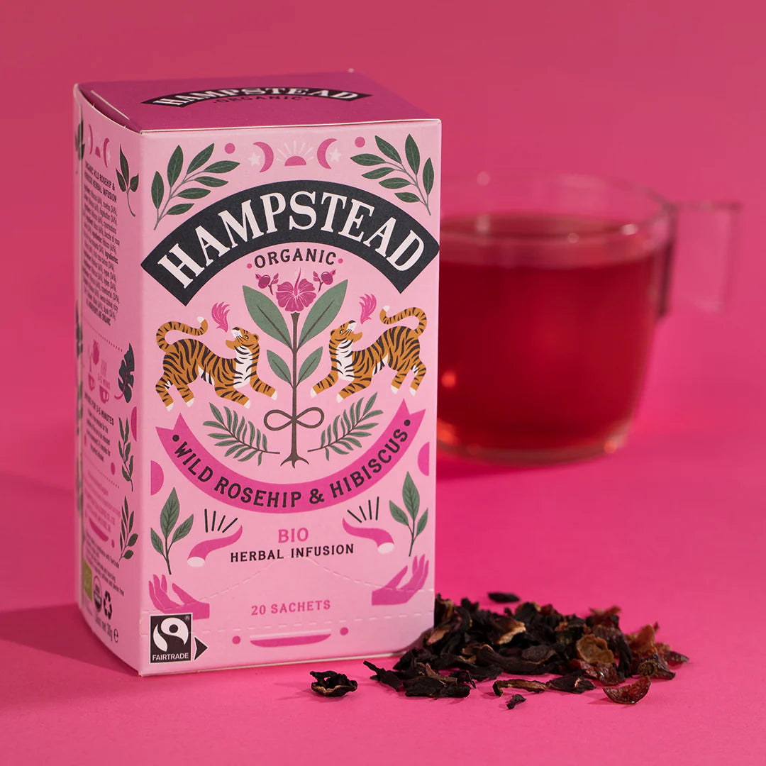 Organic Rosehip & Hibiscus Tea Bags (3 boxes)