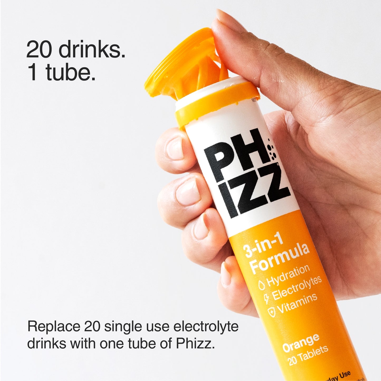 Phizz 20 Tablets 3-in-1 Effervescent - Orange