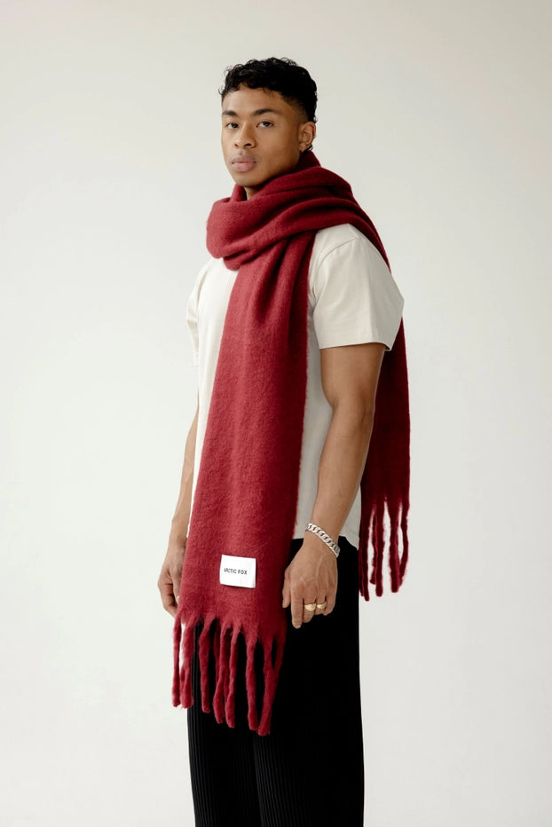 The Reykjavik Scarf | 100% Recycled | Burgundy Berry