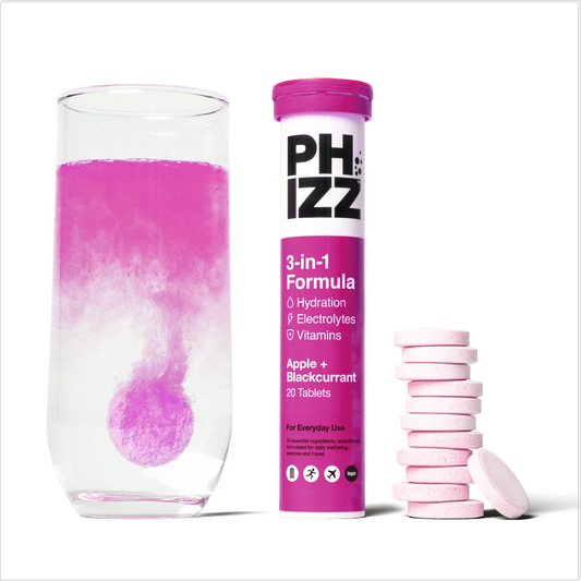 Phizz 20 Tablets 3-in-1 Effervescent - Apple & Blackcurrant